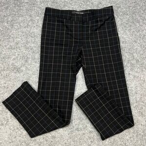 Amanda and Chelsea Black Plaid Career Dress Pants Size 2 Stretch